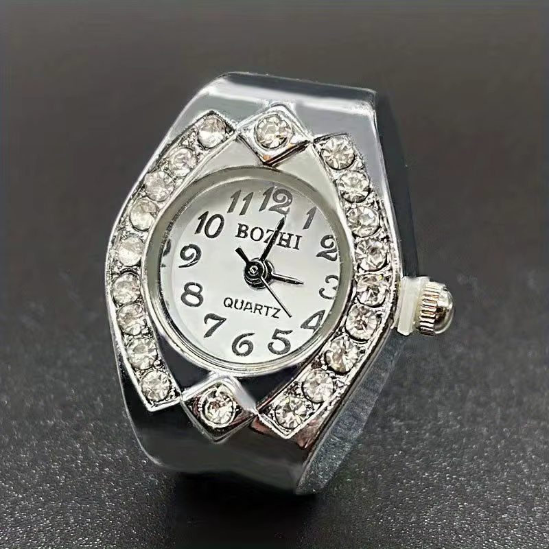 Mini montre à anneau montre à Quartz montre à bague pour hommes et femmes montre à trois yeux diaman