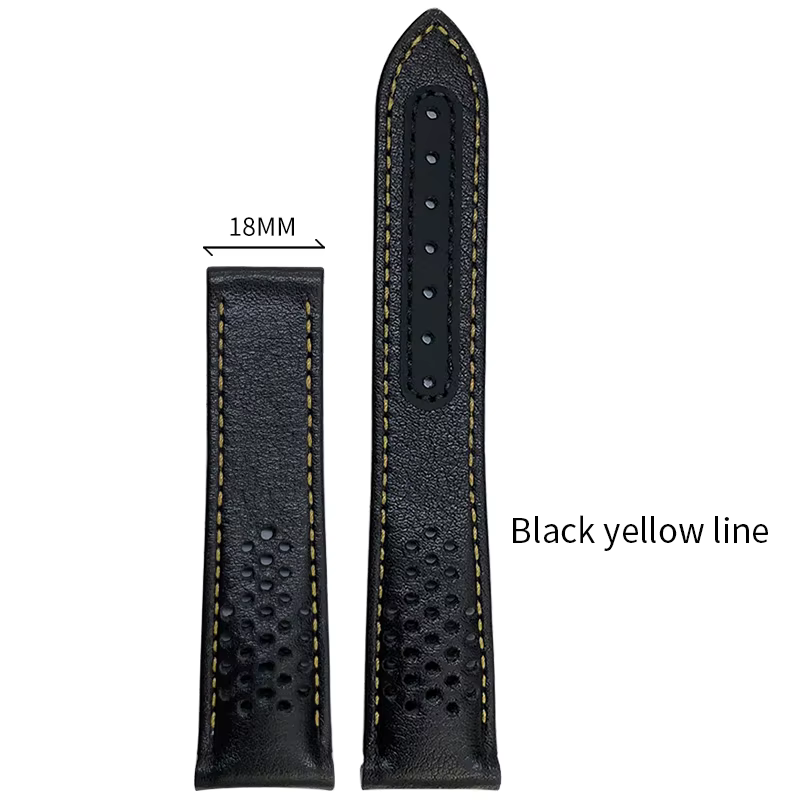 Bracelet de montre en cuir de veau pour montre de course, côté sombre de la lune, bracelet en cuir d