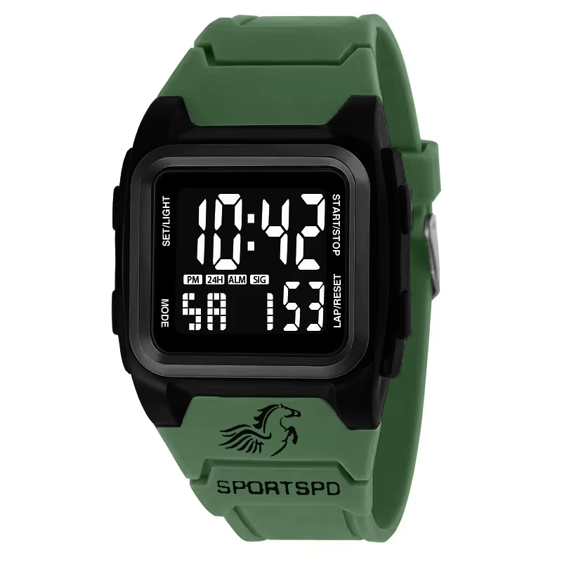 Nouvelle montre de sport électronique pour hommes et femmes, tendance et à la mode, avec affichage l