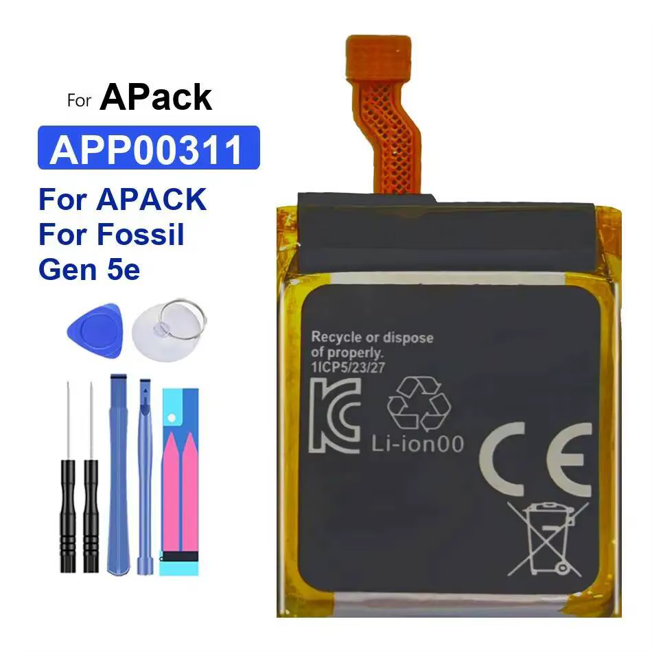 Batterie de remplacement premium 300mAh APP00311 longue durée pour Apack pour Fossil Gen 5e pour mon