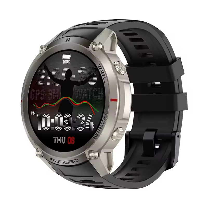 Montre connectée AMOLED avec GPS 6 satellites mondial, pour hommes, sports de plein air, carte hors