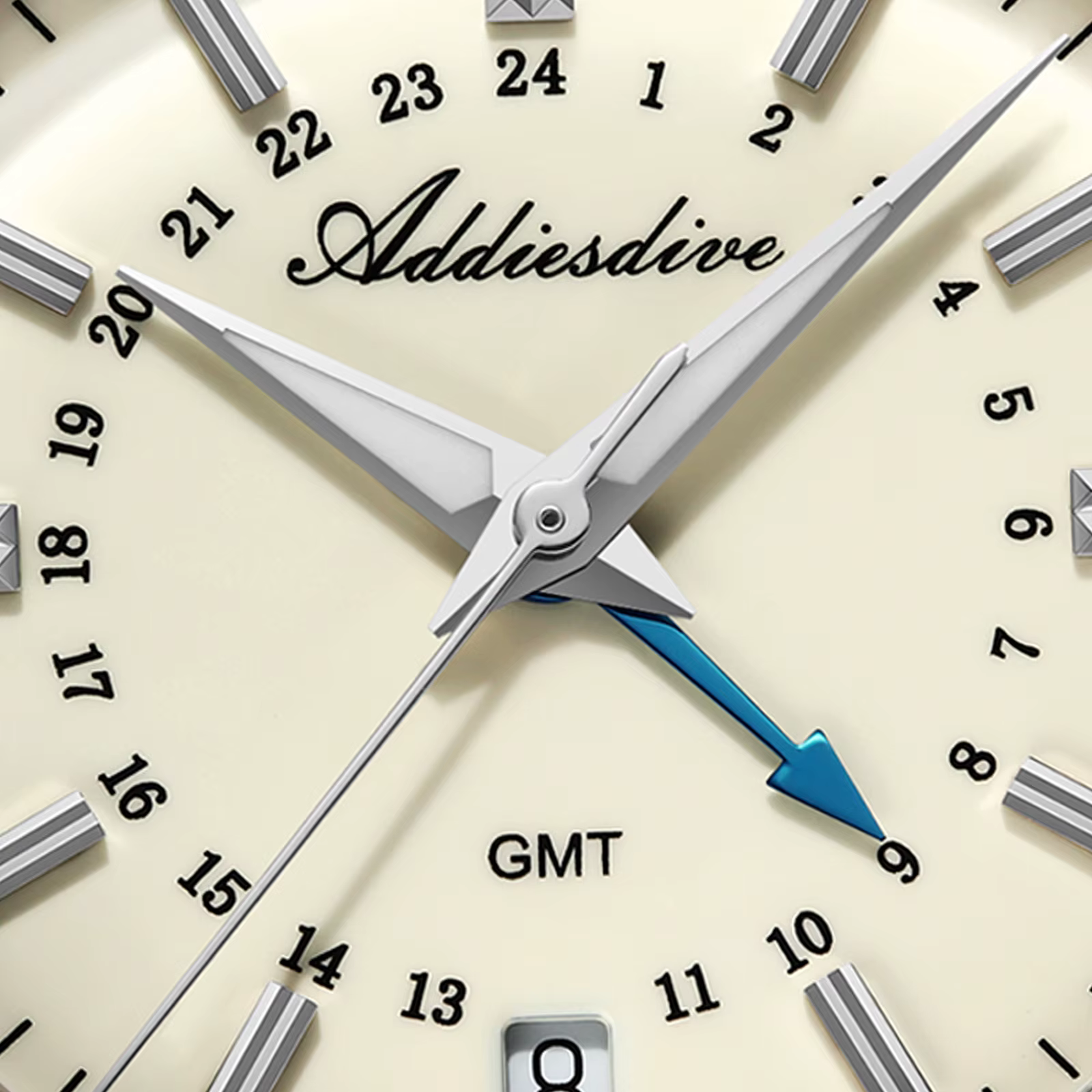 ADDIESDIVE 36mm montre analogique pour hommes GMT 515-24H montre BGW9 lumineux 100m étanche en acier