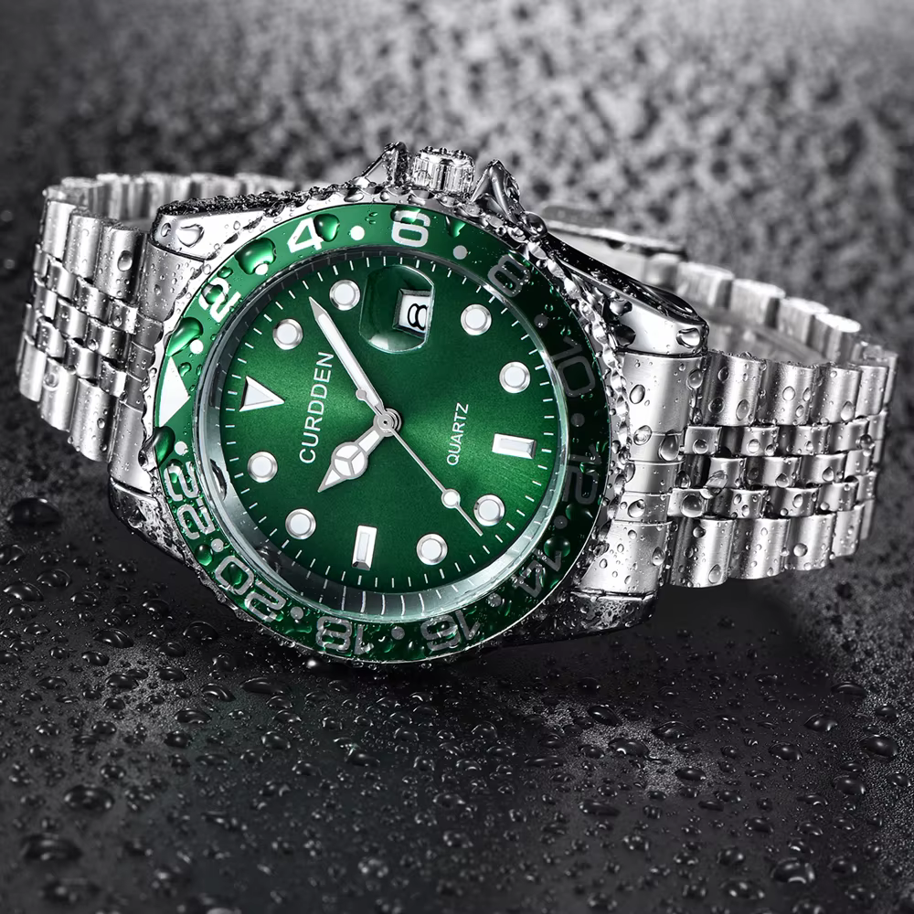 Hommes marque célèbre montres étudiants garçons mode bracelet en acier inoxydable calendrier décontr