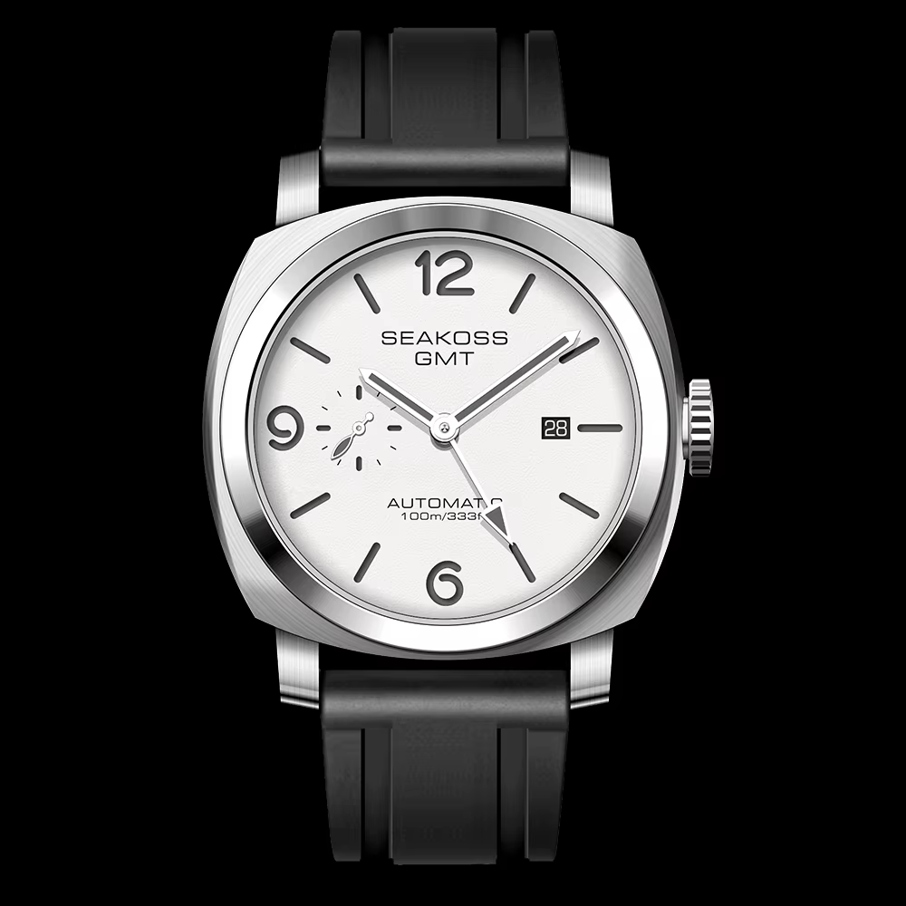 SEAKOSS 100m plongée hommes GMT montres mécaniques automatiques 1963 horloge 2557 mouvement mouette