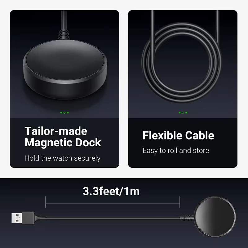 Câble de chargeur pour Samsung Galaxy Watch 6, 5, 5Pro, 4 Classic, 41mm, 46mm, Active 2, 40mm, 44mm,