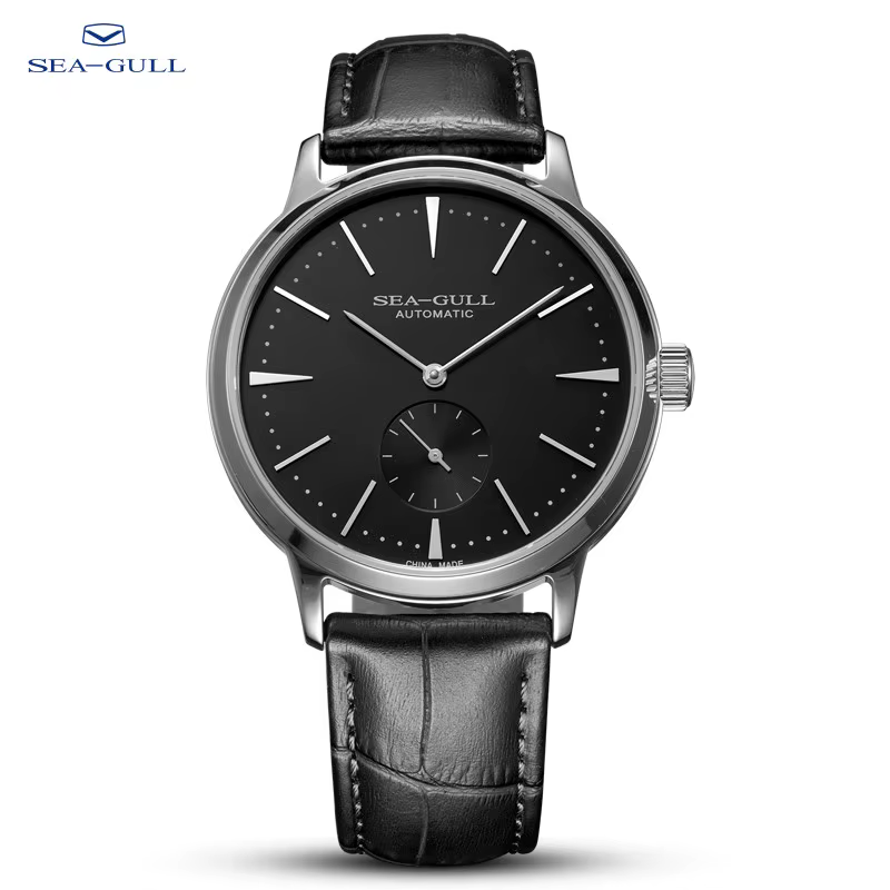 Seagull nouvelle montre d'affaires montres mécaniques pour hommes 50 m étanche en cuir Valentine mon
