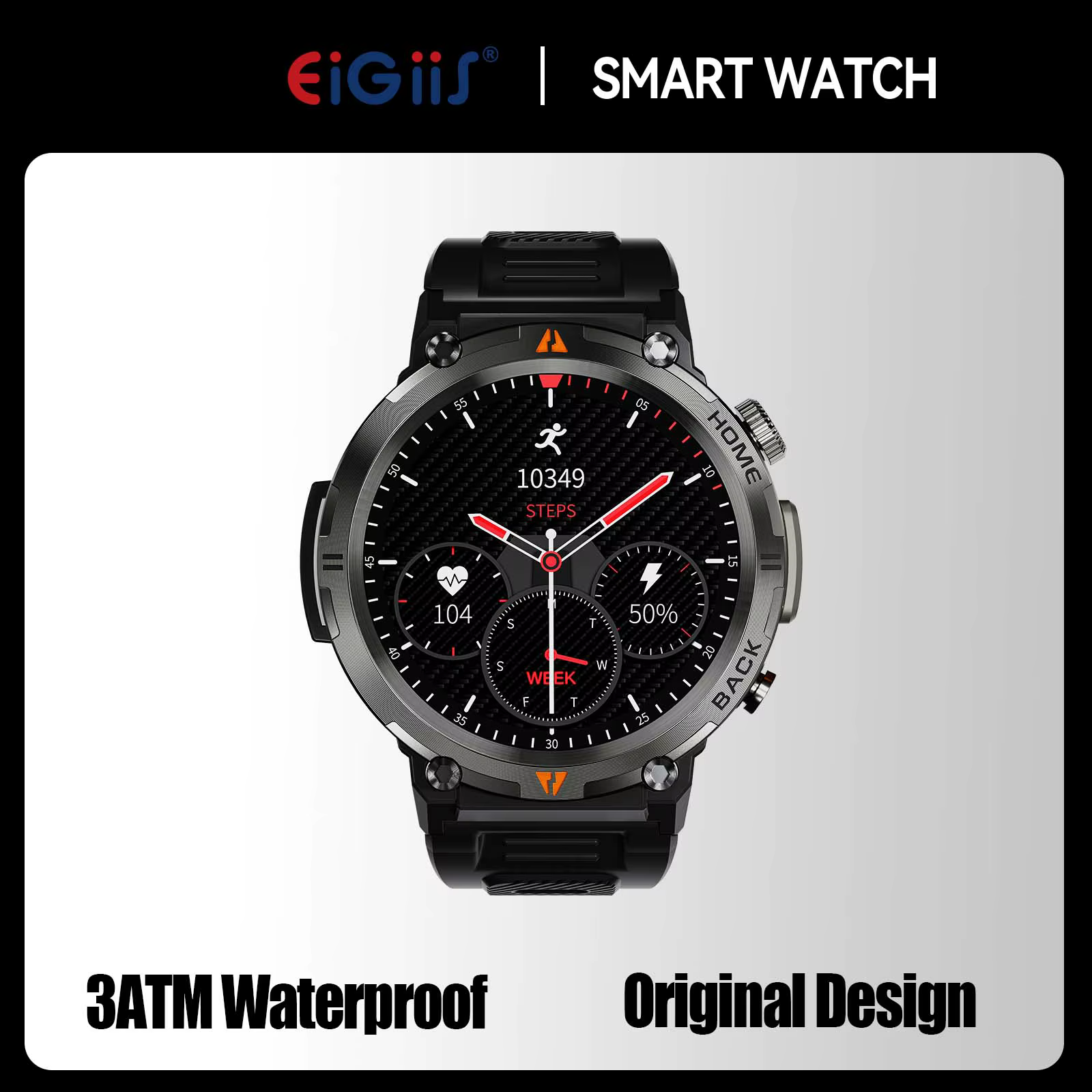 EIGIIS 2025 nouvelle montre intelligente KE3 3ATM étanche Sport véritable conception originale homme