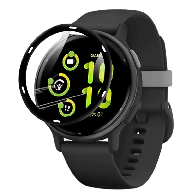 Protecteurs d'écran en verre souple pour montre de sport Garmin Vivoactive 5, couverture complète, f