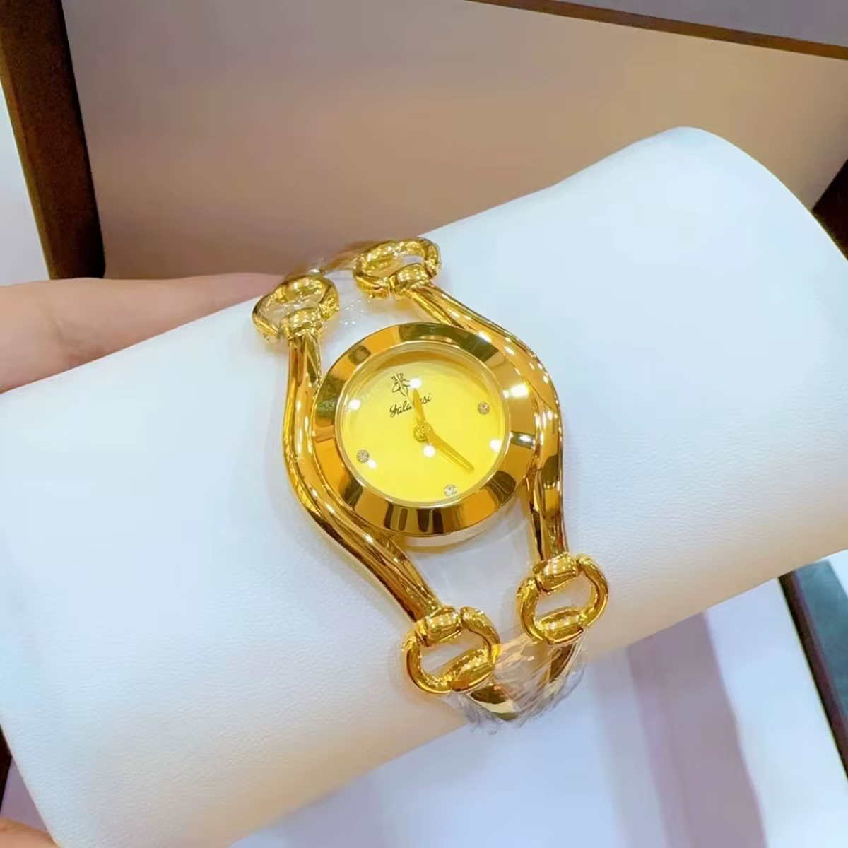 Montre plaquée or 24 carats, dubaï français, bijoux de fête de mariage, cadeau pour amoureux, nouvel