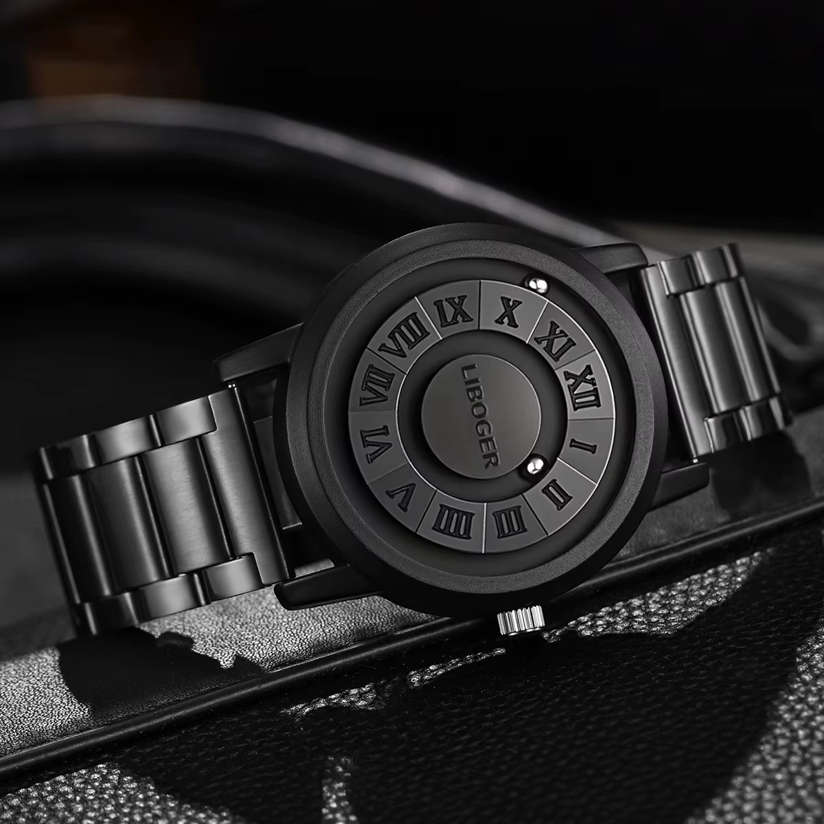 Mode Suspension magnétique hommes d'affaires montre à Quartz Roma cadran montres pour hommes horloge