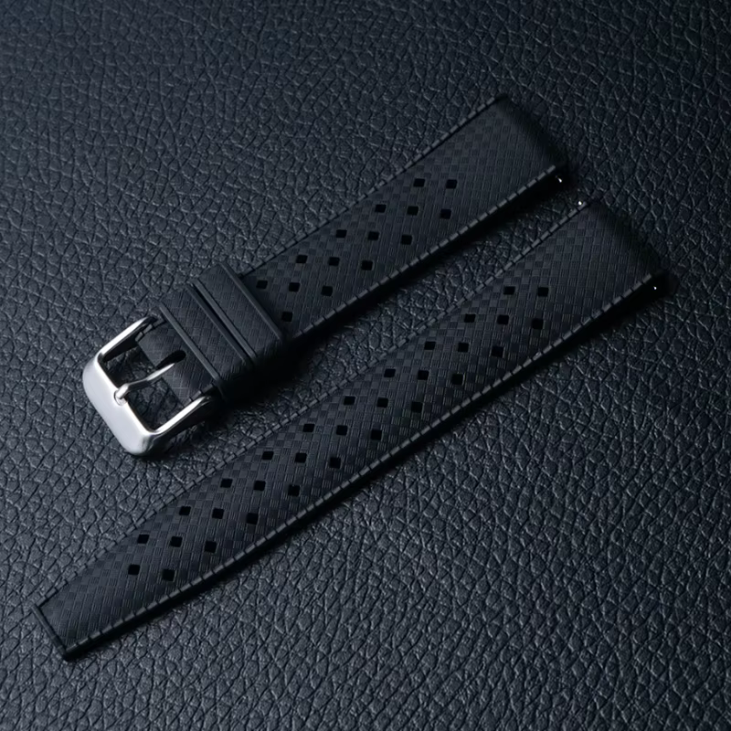 Bracelet de montre FKM de STYLE TROPIQUE classique 18mm 20mm 22mm, pour Seiko pour Oris Citizen, bra