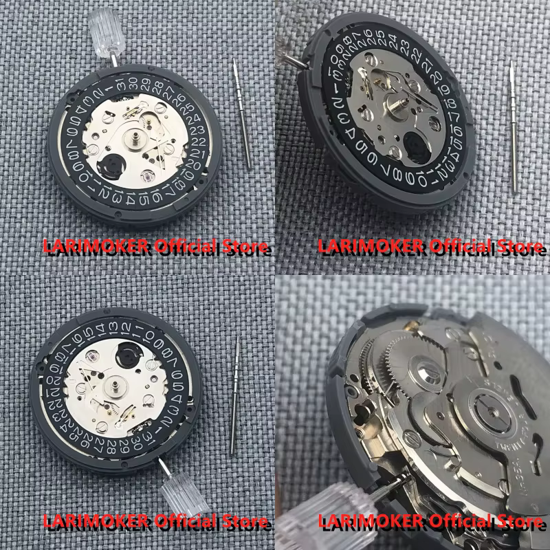 LARIMOKER disque noir de haute précision avec affichage de la Date blanche montre mécanique automati