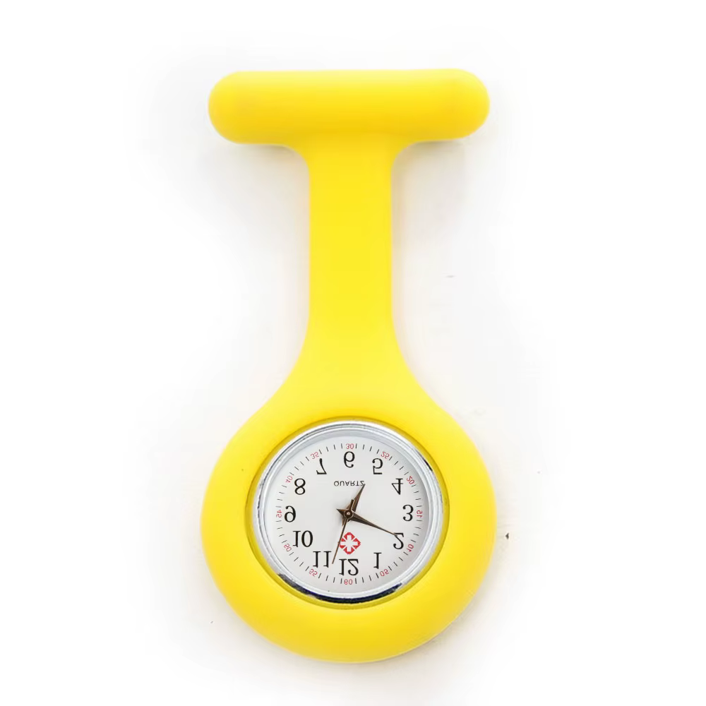 Montre de poche pour femmes, cadran à affichage numérique, horloge analogique à clipser, broche d'in