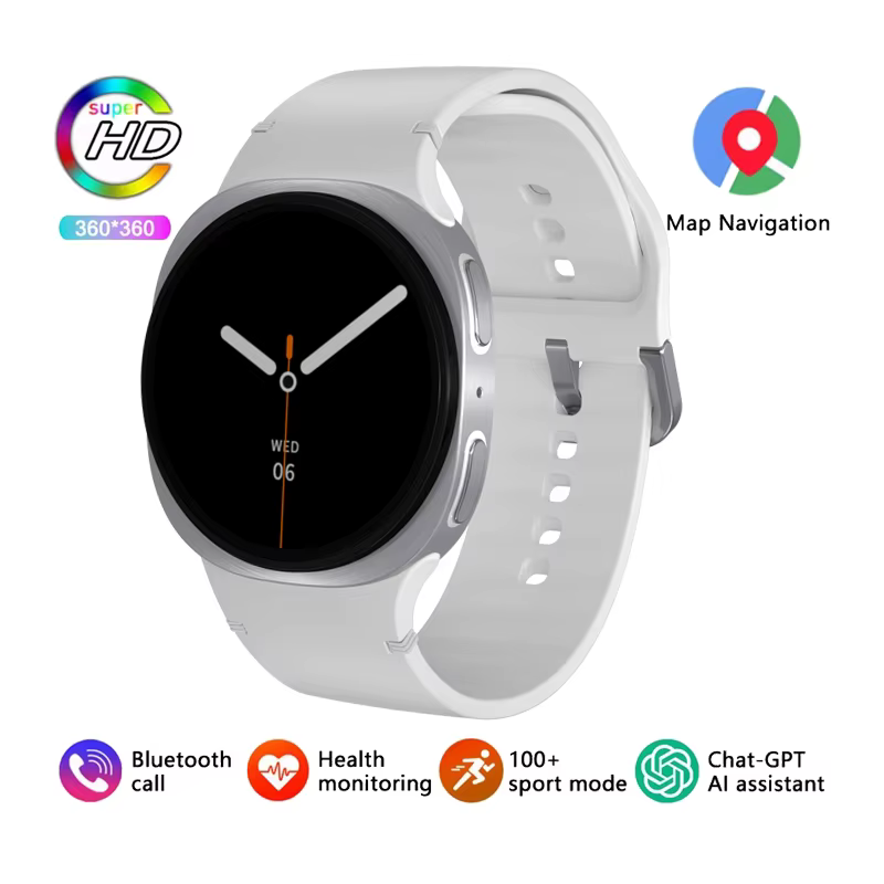 Montre connectée GPS pour hommes et femmes, moniteur de fréquence cardiaque, appels Bluetooth, NFC, 