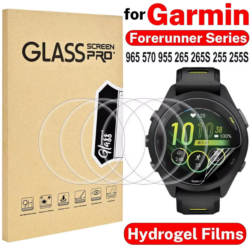 Film de protection Hydrogel pour Garmin Forerunner 965 570 955 265 265S 255 255S, protecteur d'écran