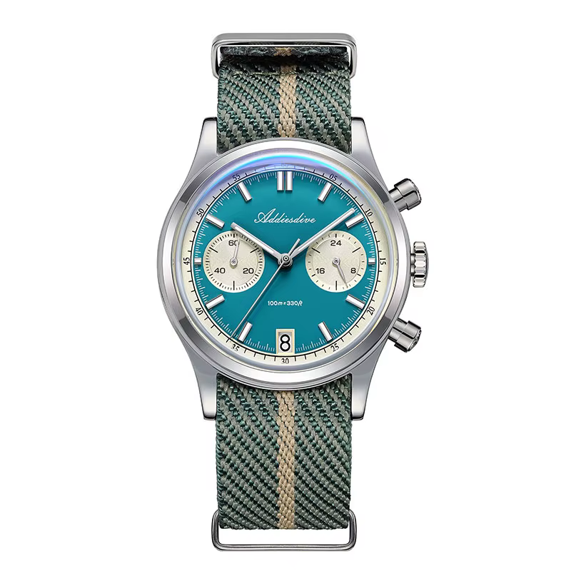 ADDIESDIVE offre spéciale AD2095 montres pour hommes multifonction chronographe 38mm AR revêtement m