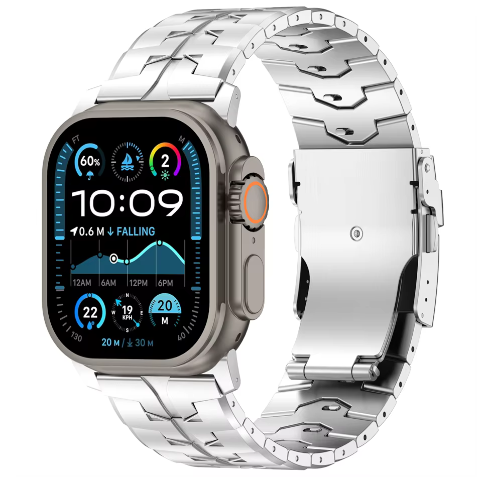 Bracelets de montre en titane pour Apple Watch Ultra 3/2/1 (49 mm), Series 11/10 (46 mm), 45 mm, 44