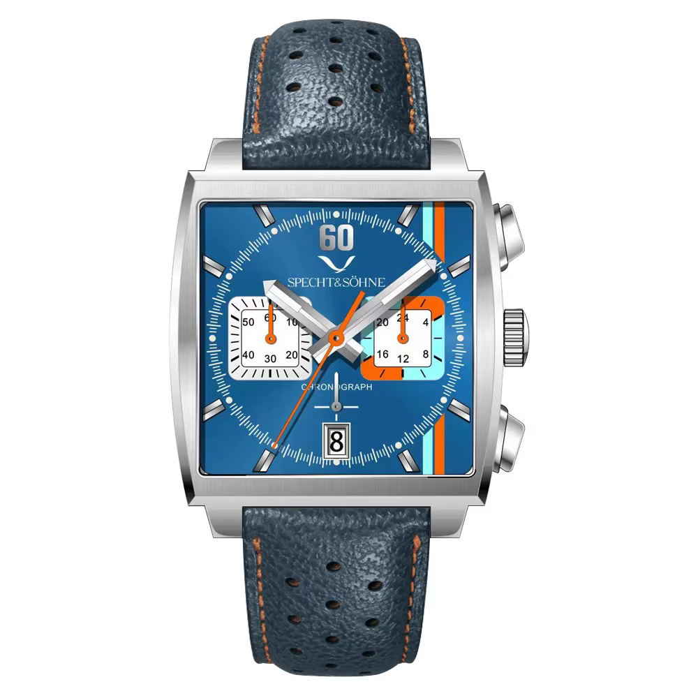 Montre à Quartz pour hommes, Specht & Sohn Japan VK64, chronographe Movt, Design classique, montre d