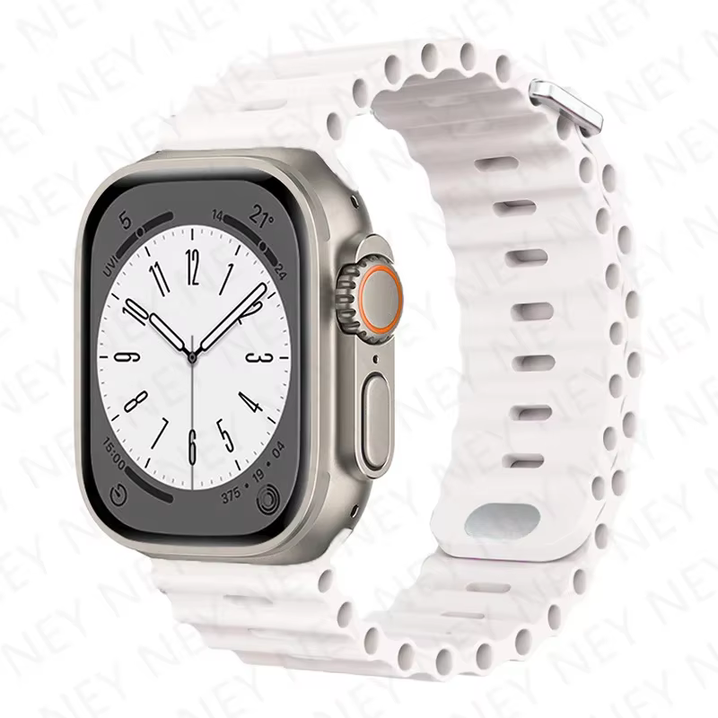 Bracelet en silicone pour Apple Watch, Bracelet, Bracelet, Bracelet, Bande, Ultra 2, 49mm, 9mm, 8mm,