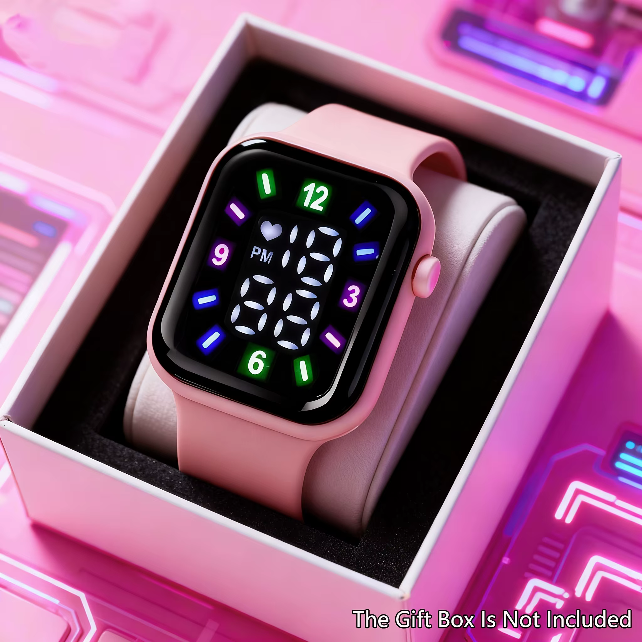 Montre électronique numérique 1 pièce pour femme avec fonctions Date/heure/alarme/chronomètre - Cadr