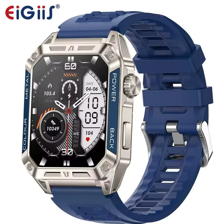 EIGIIS hommes montres intelligentes 1.91 "HD écran tactile 108 + Modes sportifs Fitness Tracker avec