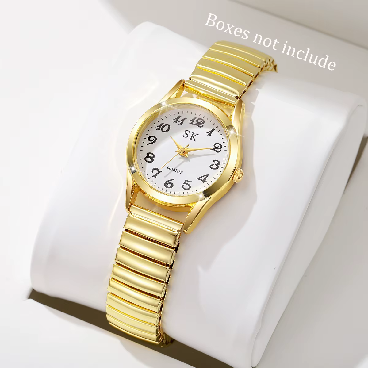 Élégant petit cadran femmes montres mode bracelet élastique montre à Quartz Reloj Mujer (sans boîte)
