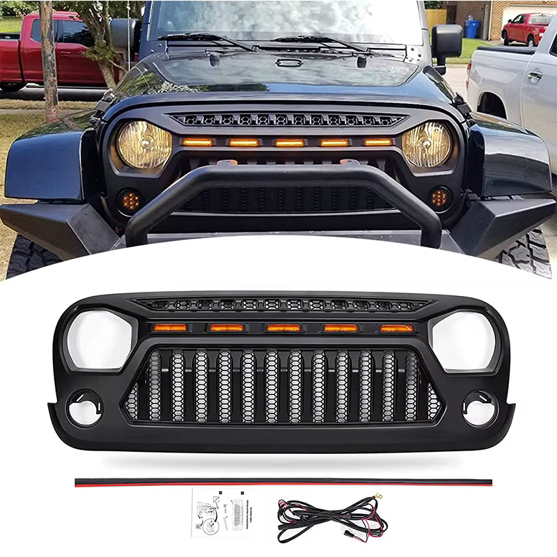 Accessoires pour Wrangler 2007 – 2017 JK 4*4 Jeep, pièces automobiles, Grilles de pare-chocs avant a