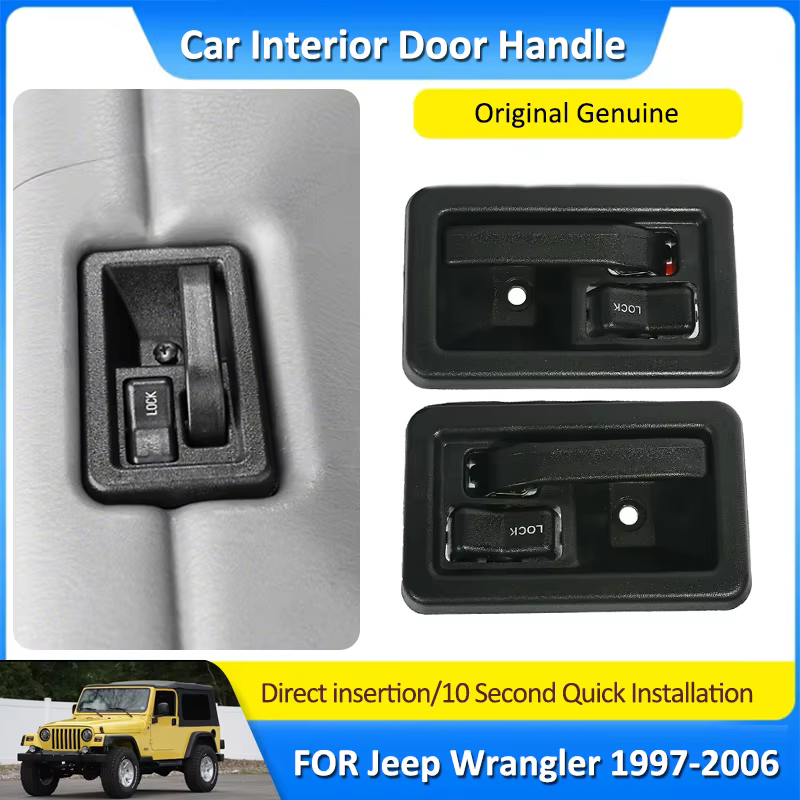 Pour Jeep Wrangler YJ TJ TJL 1997 ~ 2006 2002 2003 2004 2005 55176477 AB 55176476 Accessoires de voiture de poignée de porte intérieure gauche droite