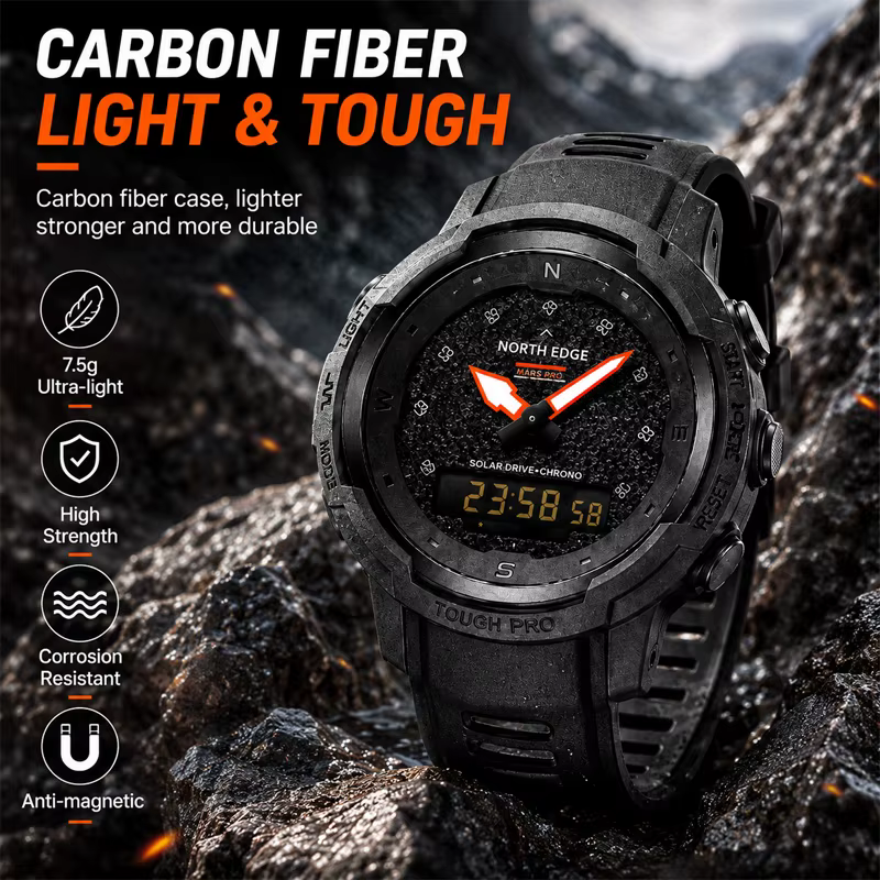 Montre de plein air NORTH EDGE MARS PRO pour hommes