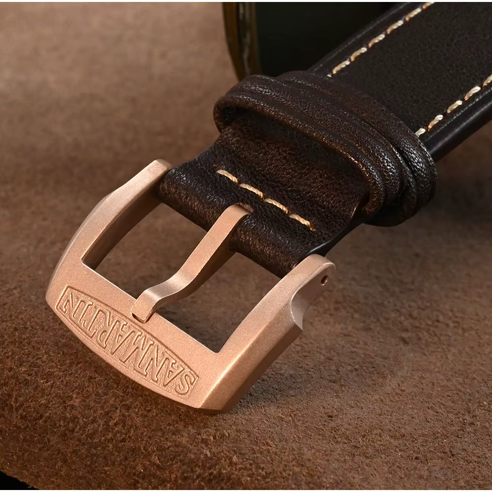 San Martin Logo Bronze boucles ardillon 18mm fermoir de montre 20mm pour bracelet stérile 22mm Boucle Fibbia Orologio brossé Durable bricolage