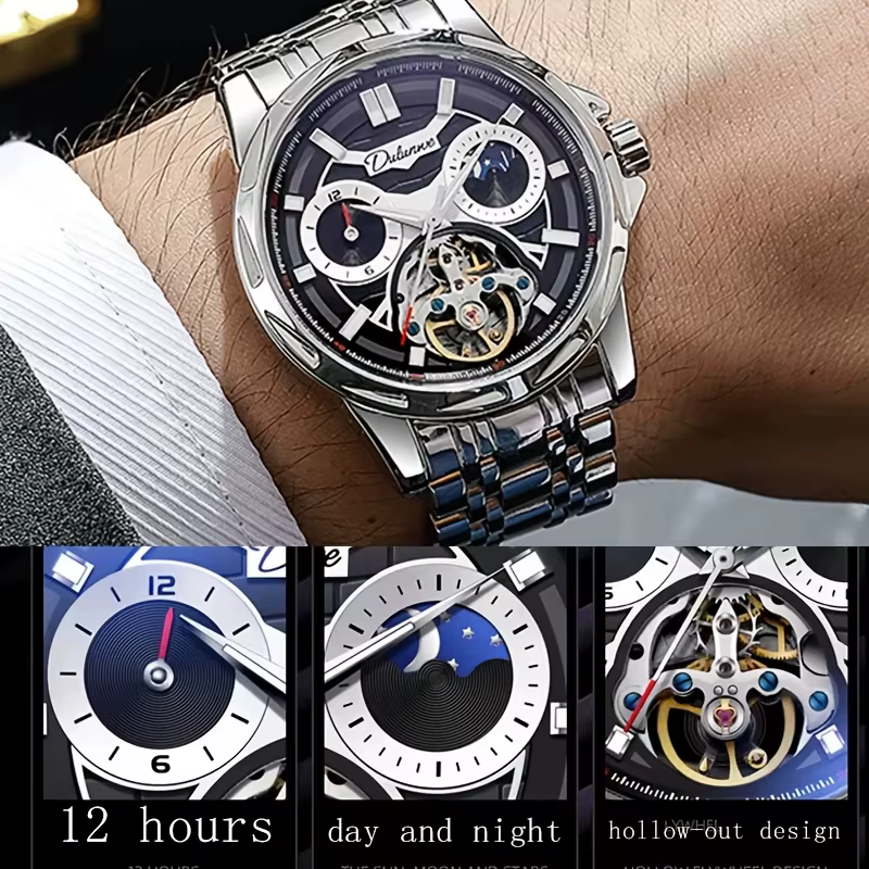 Montre squelette steampunk pour homme