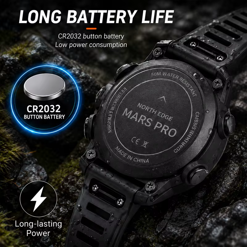 Montre de plein air NORTH EDGE MARS PRO pour hommes