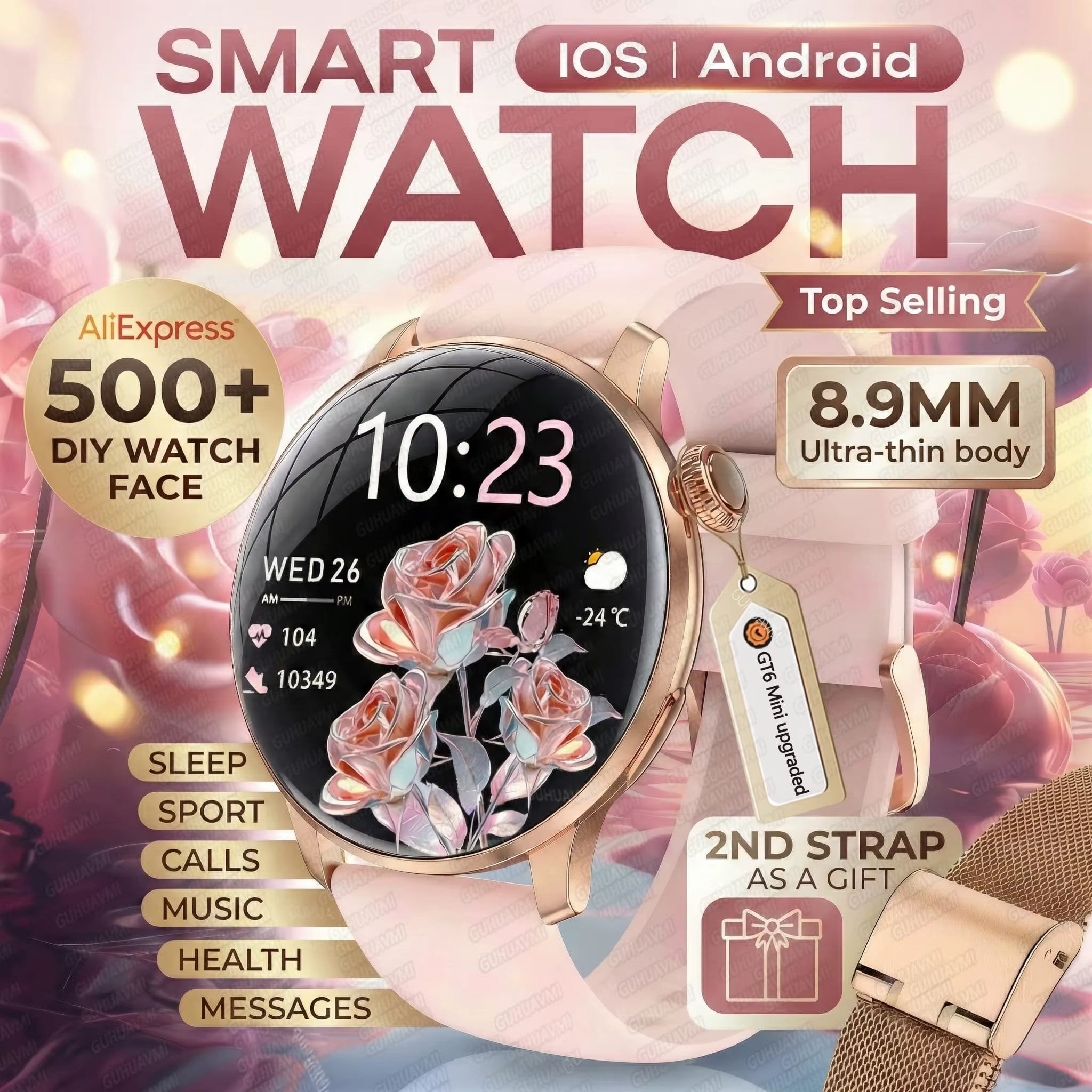 Nouvelle Montre Connectée GPS Femme 2026 – Écran AMOLED Ultra-fin 8