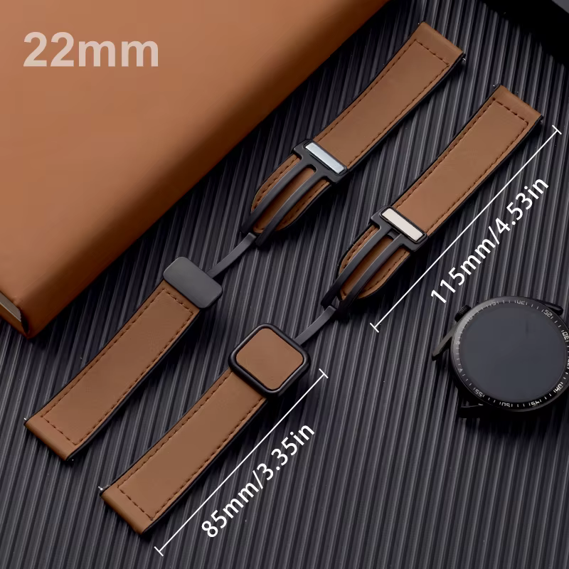 Bracelet en cuir et Silicone pour montre Huawei GT 5 4 46mm 41mm