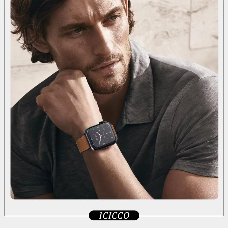Bracelet en cuir et Silicone pour montre Huawei GT 5 4 46mm 41mm