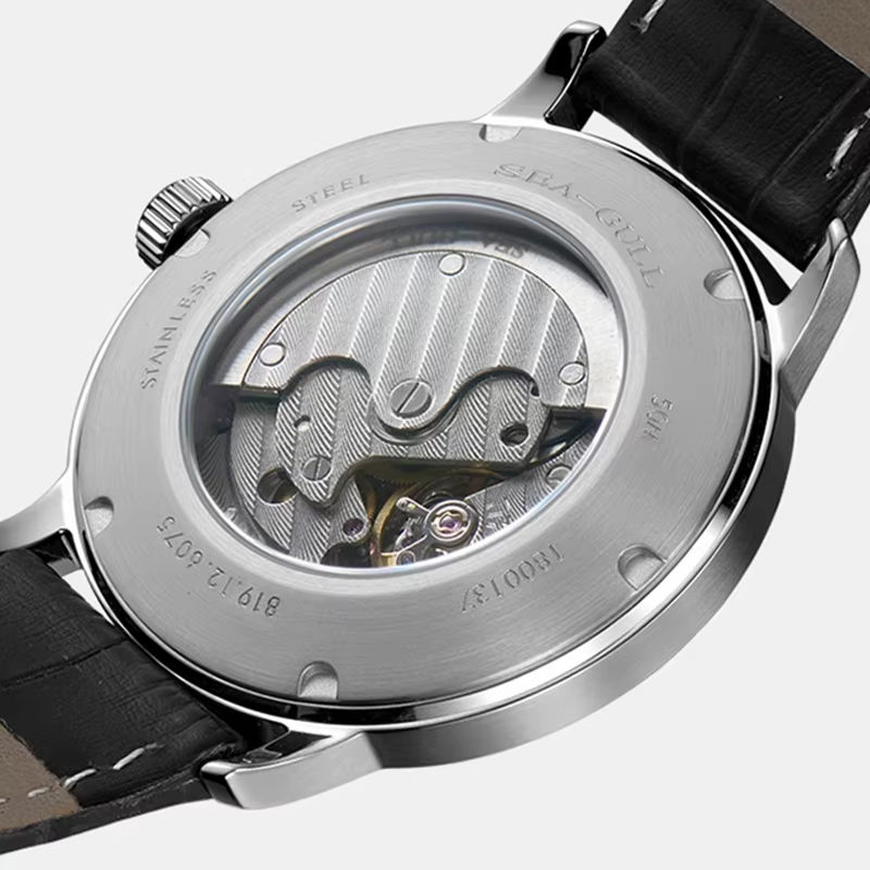 Seagull nouvelle montre d'affaires montres mécaniques pour hommes 50 m étanche en cuir Valentine