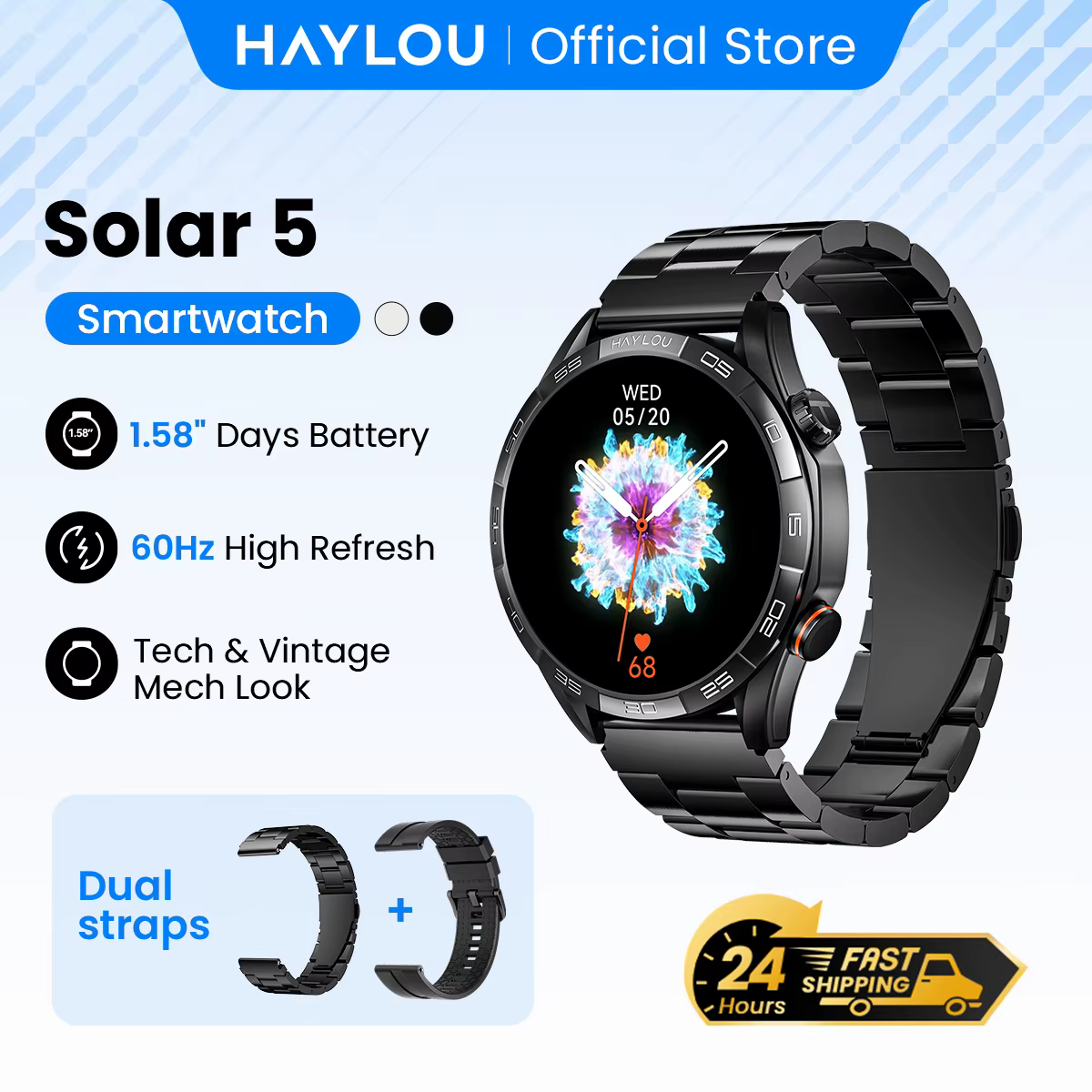 Montre connectée HAYLOU Solar 5 avec appels vocaux