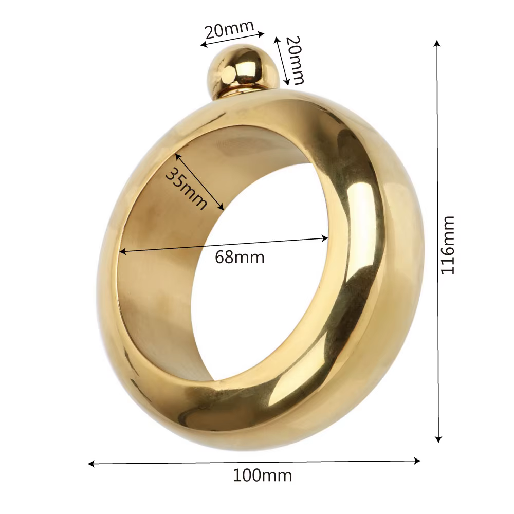 Pour whisky Vodka alcool Bracelet élégant bouteille de vin Bracelet flacon de hanche accessoires de boissons flacon de hanche rond Chic 3.5 oz