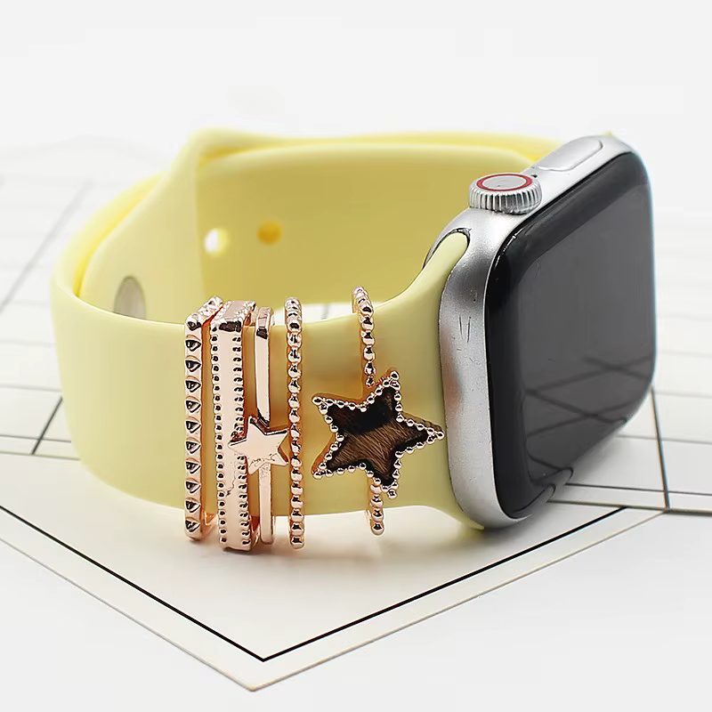 Bracelet en silicone avec décoration lune pour Apple Watch