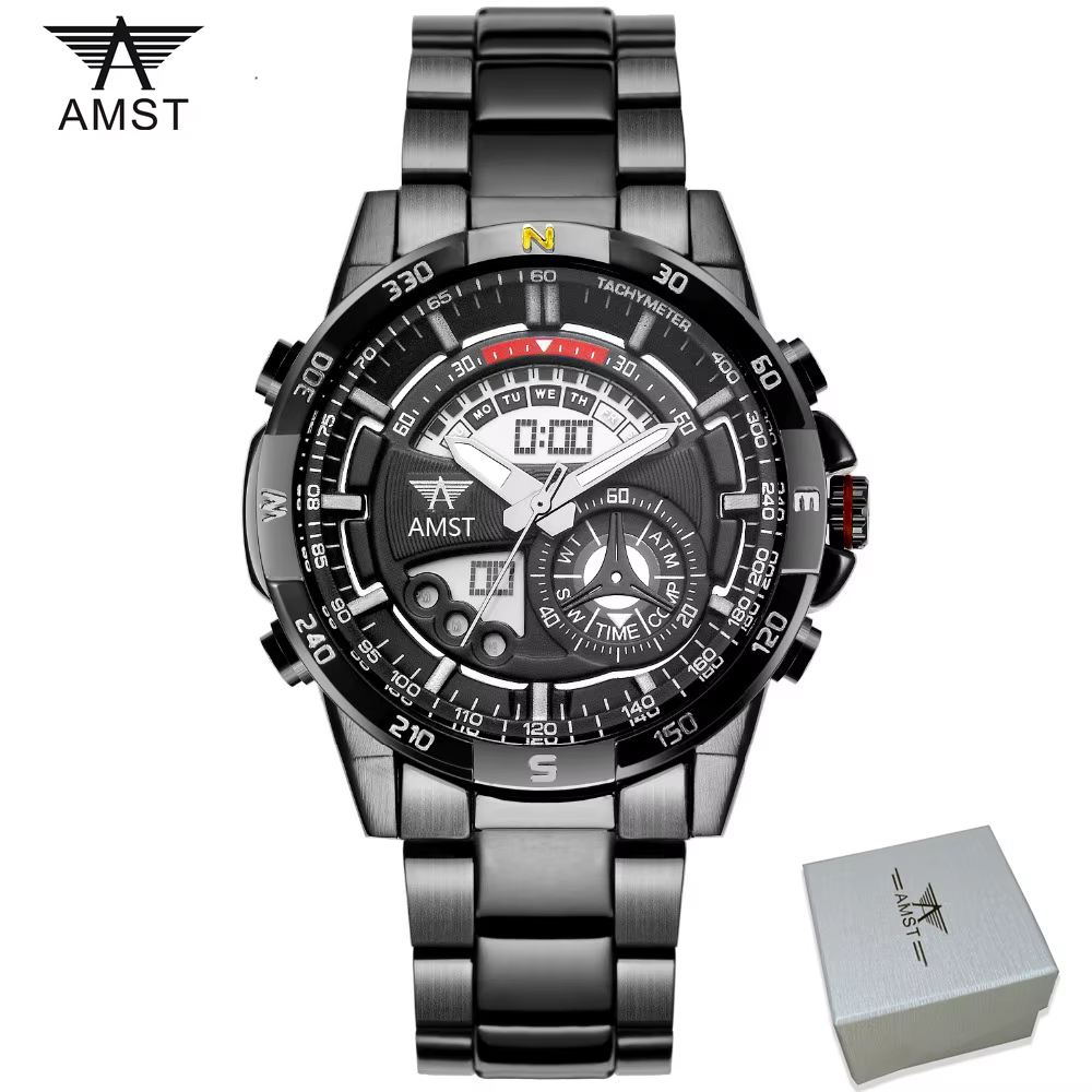Montre-bracelet militaire à quartz pour homme