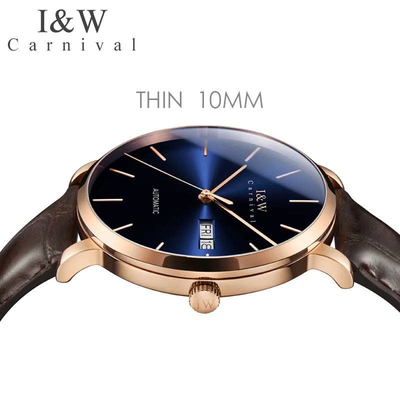 Montre Homme suisse I & W luxe or