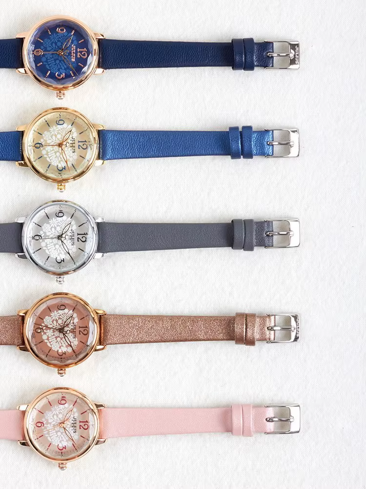 Montre en cuir véritable Julius Lady pour femme