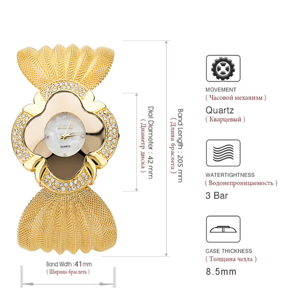 Montre-bracelet en maille pour femme