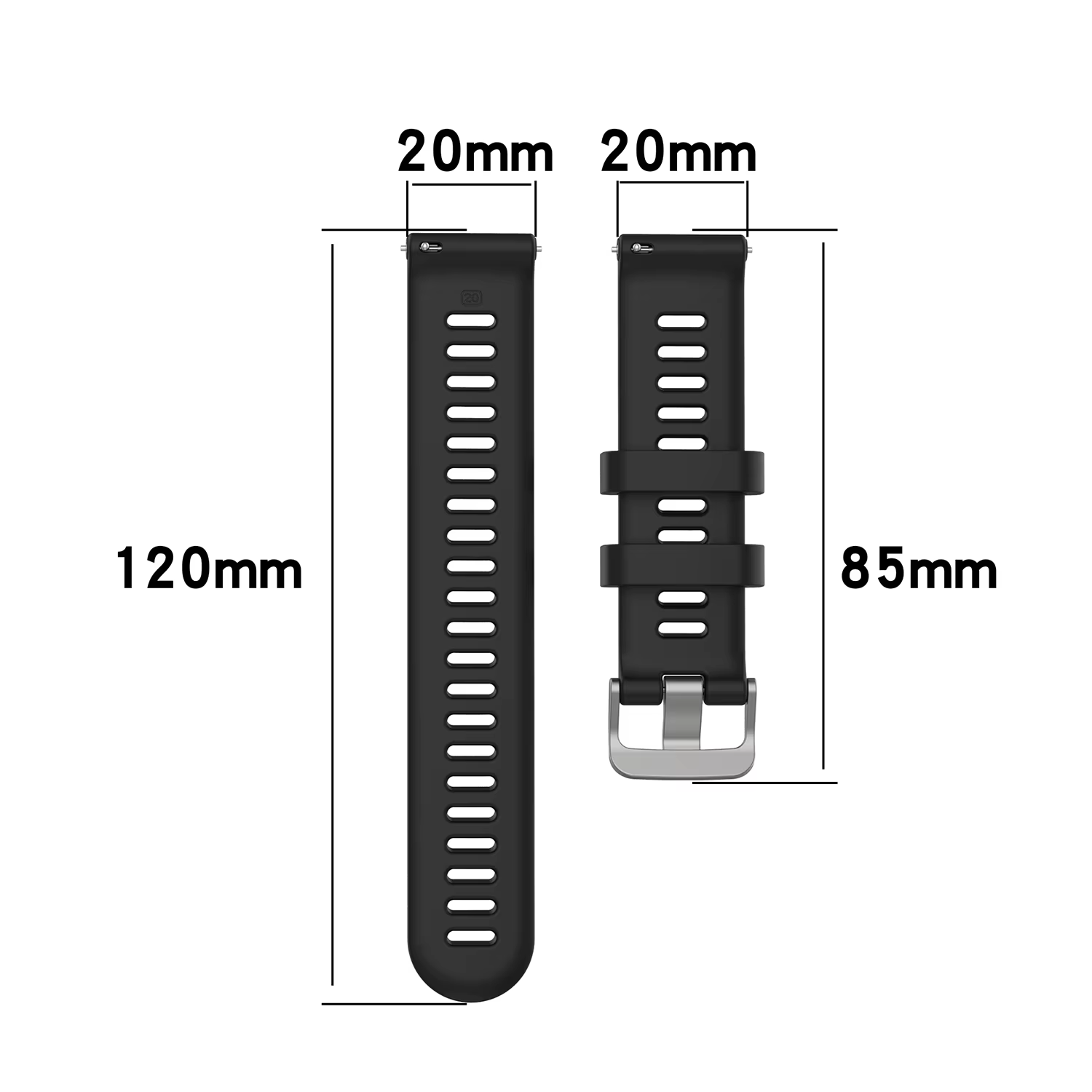 Bracelet en Silicone pour Garmin Forerunner 158 55
