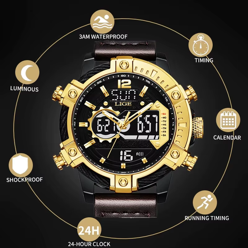 LIGE – montres militaires pour hommes