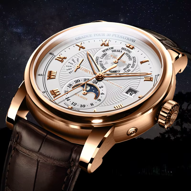 LOBINSettlement-Montre mécanique automatique pour homme