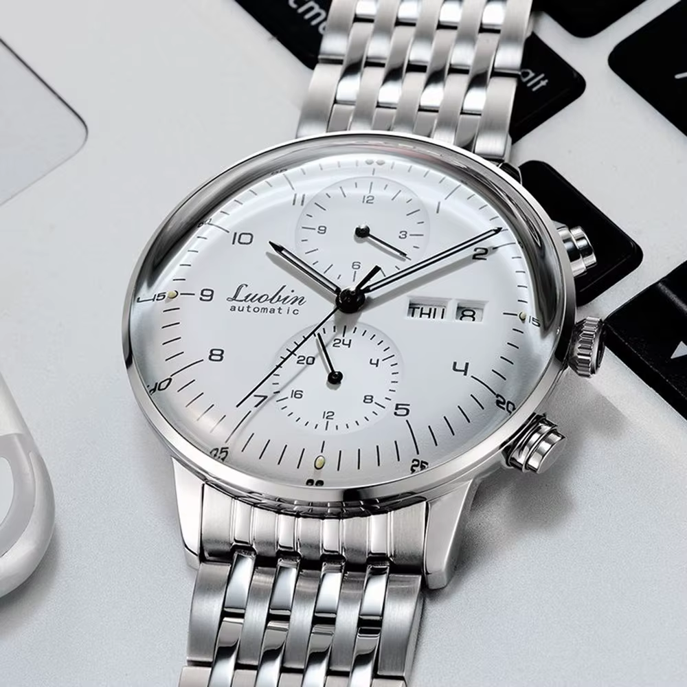 Luobin montre automatique hommes montre-bracelet mécanique mode robe montres de luxe 42mm
