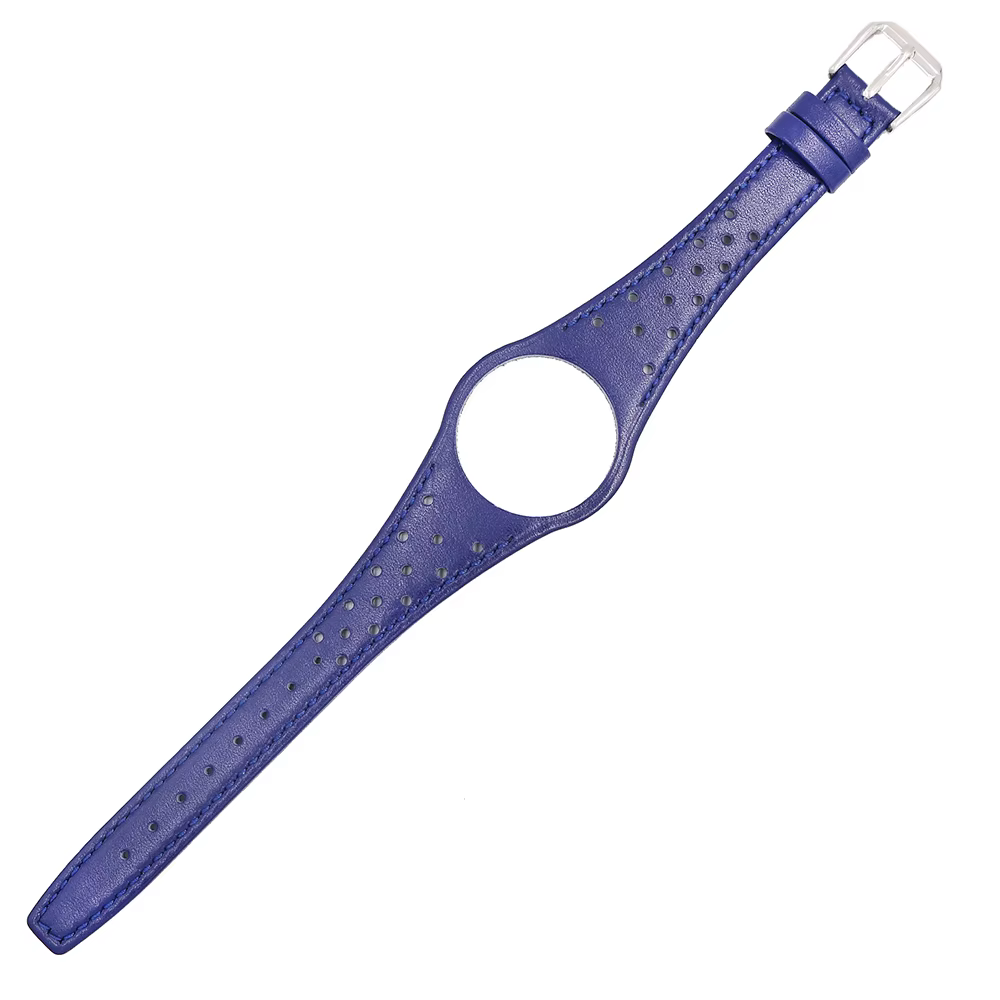 CARLYWET Bracelet de montre en cuir rouge bleu marron noir kaki avec boucle en acier argenté pour homme Omega Dynamic