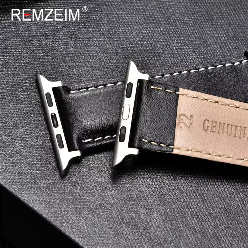 Bracelet de montre en cuir véritable de veau 38mm 40mm 41mm pour iwatch 8 7 6 5 4 3 SE remplacer