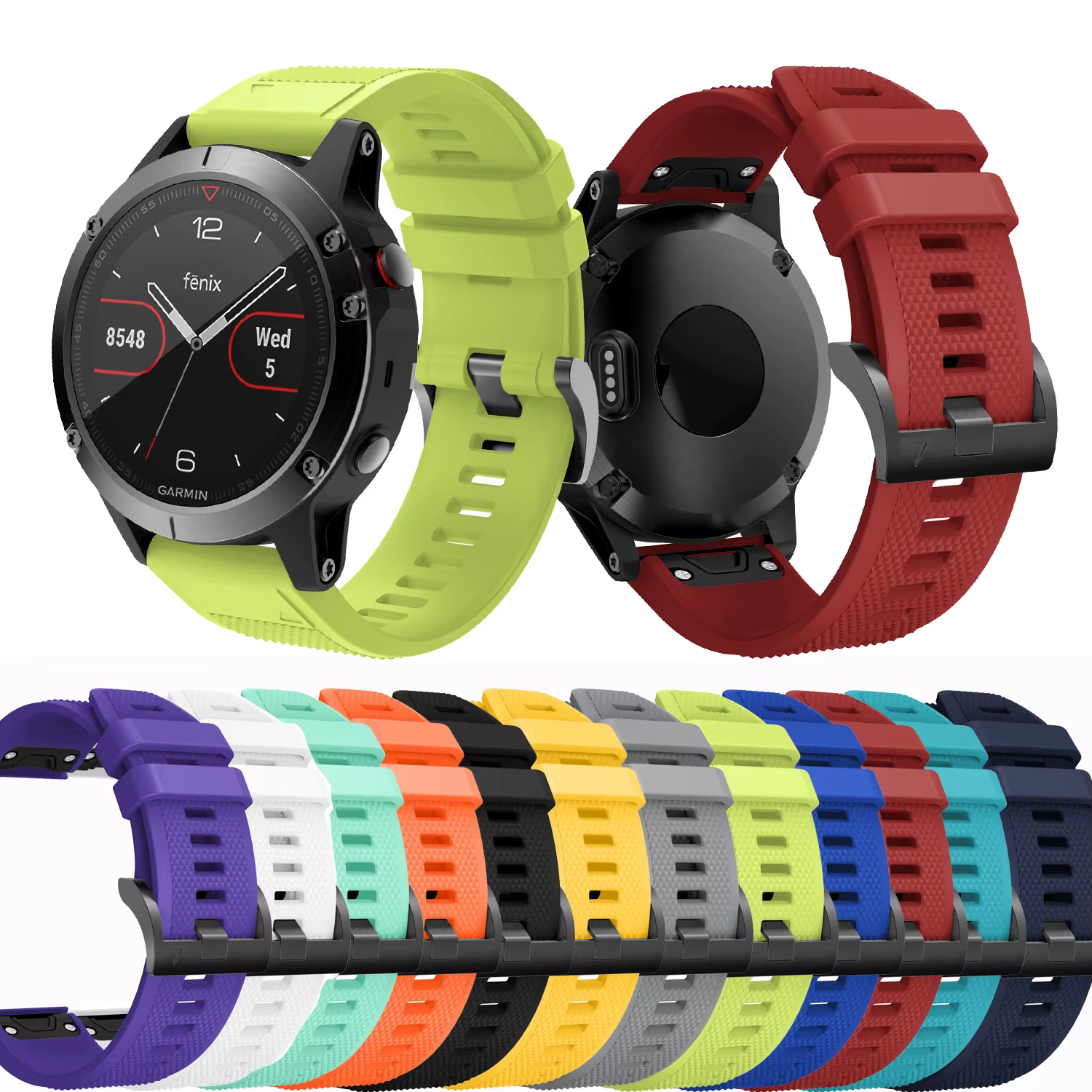 Bracelet en silicone pour Garmin Fenix 5 Plus